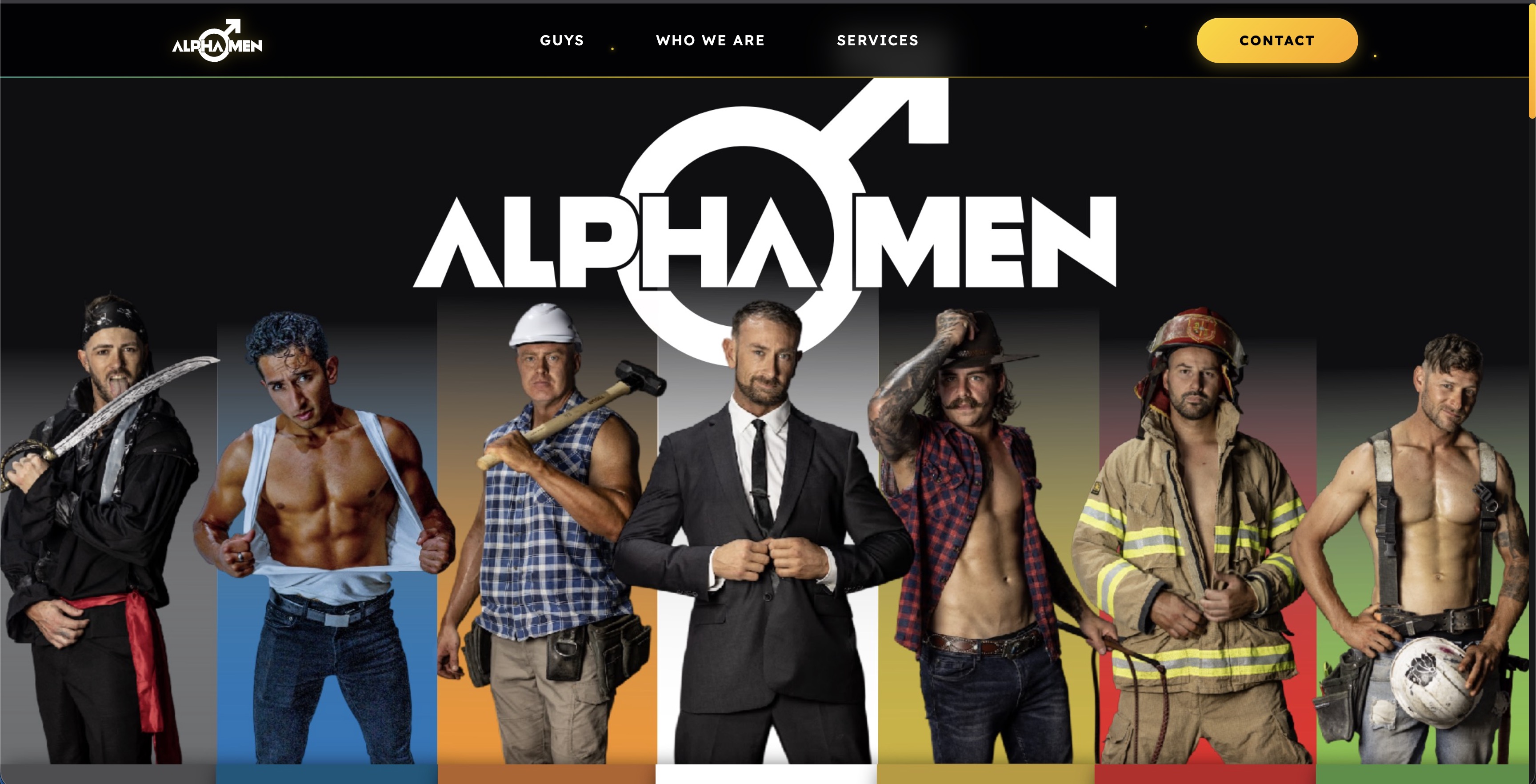 Alphamen website preview