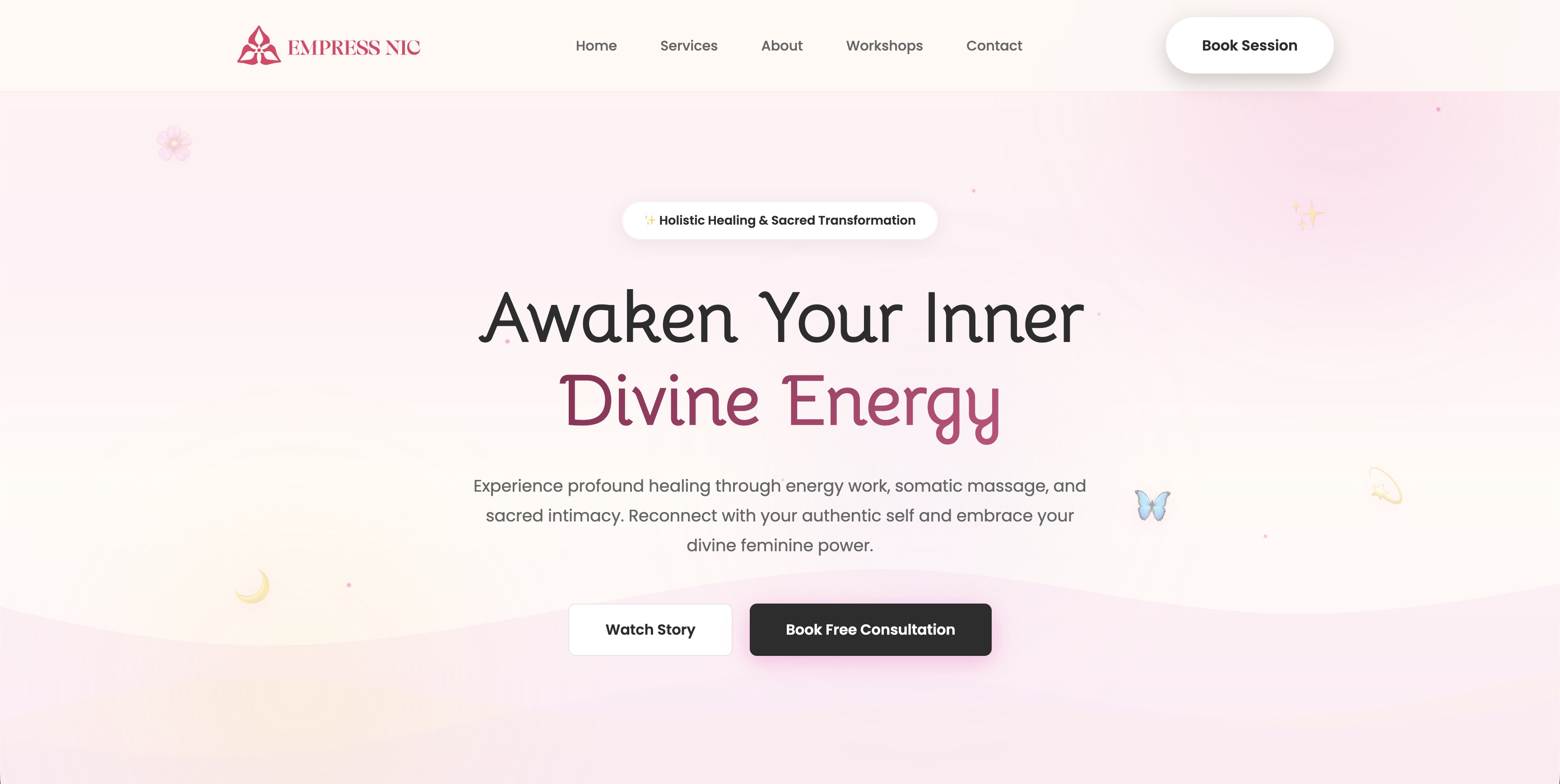 Empress Nic website preview